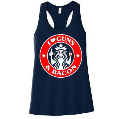 I Love Guns And Bacon Women's Racerback Tank