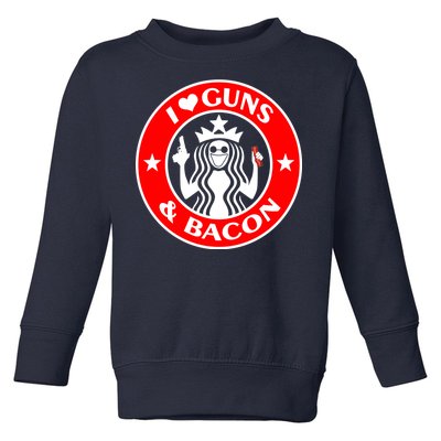 I Love Guns And Bacon Toddler Sweatshirt