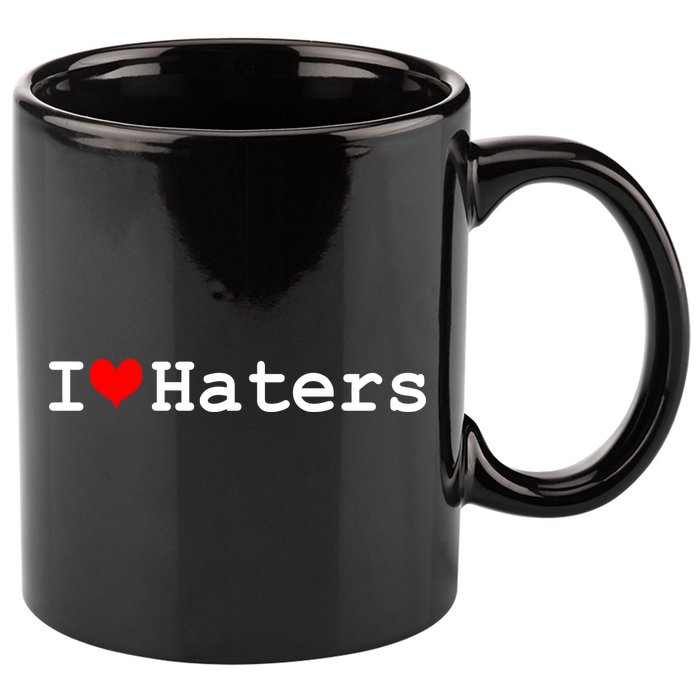I Love Haters 11oz C Handle Ceramic Mug