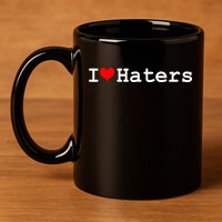 I Love Haters 11oz C Handle Ceramic Mug