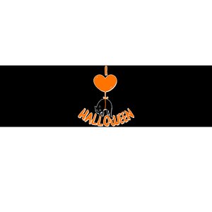 I Love Heart Halloween Cute Black Cat Balloon Bumper Sticker