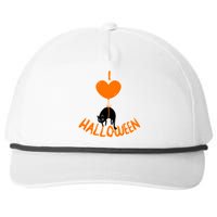 I Love Heart Halloween Cute Black Cat Balloon Snapback Five-Panel Rope Hat