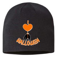 I Love Heart Halloween Cute Black Cat Balloon Sustainable Beanie