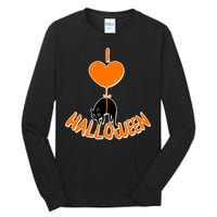 I Love Heart Halloween Cute Black Cat Balloon Tall Long Sleeve T-Shirt