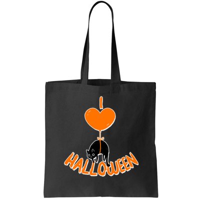 I Love Heart Halloween Cute Black Cat Balloon Bag