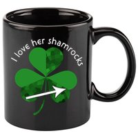 I Love Her Shamrocks 11oz C Handle Ceramic Mug