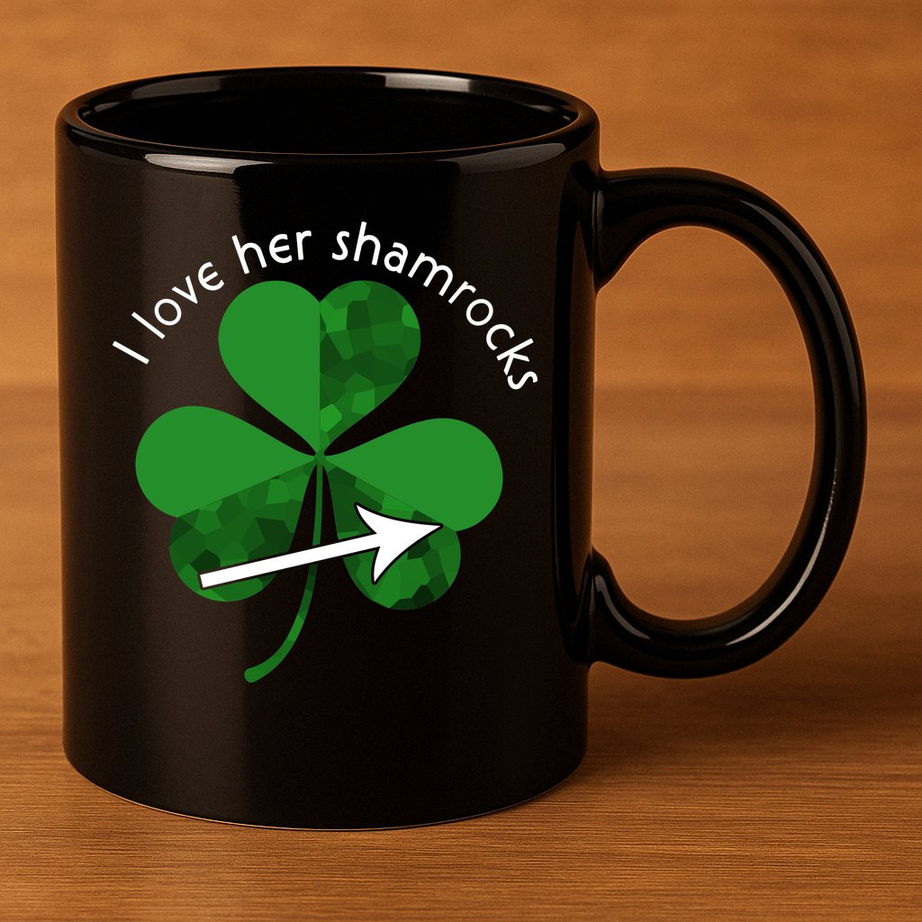 I Love Her Shamrocks 11oz C Handle Ceramic Mug