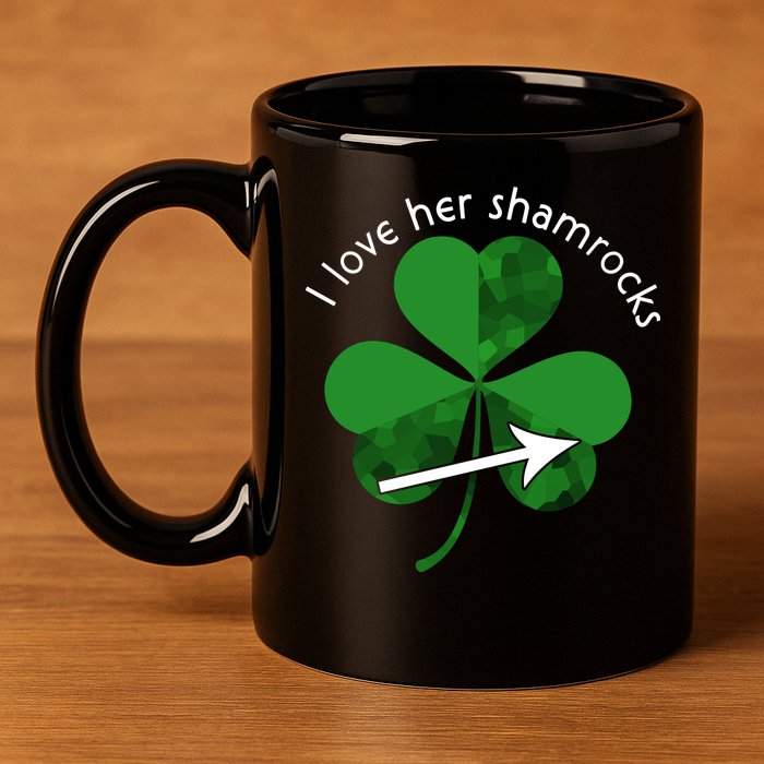 I Love Her Shamrocks 11oz C Handle Ceramic Mug