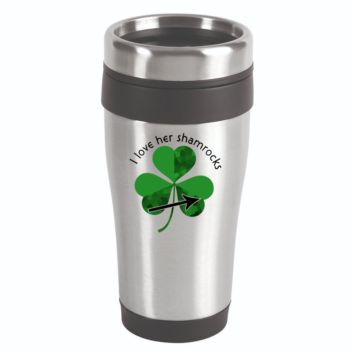 I Love Her Shamrocks 16oz Travel Tumbler