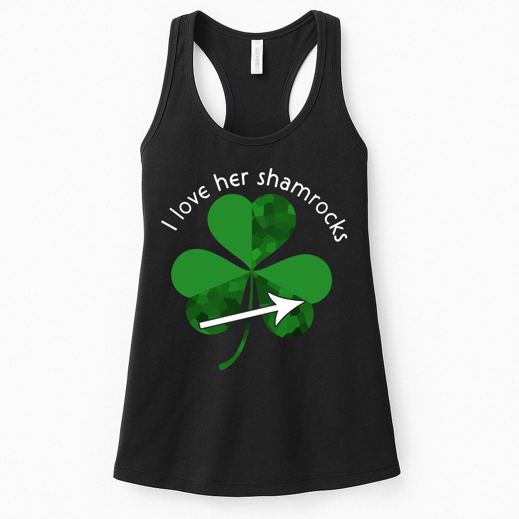 I Love Her Shamrocks Womens Tank Top