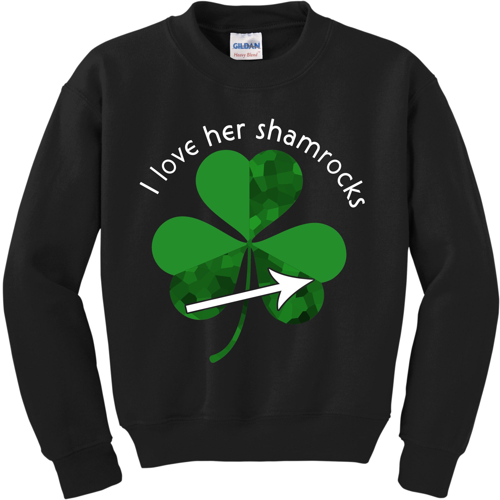 I Love Her Shamrocks Kids Sweatshirt