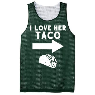 I Love Her Taco Mesh Reversible Basketball Jersey Tank