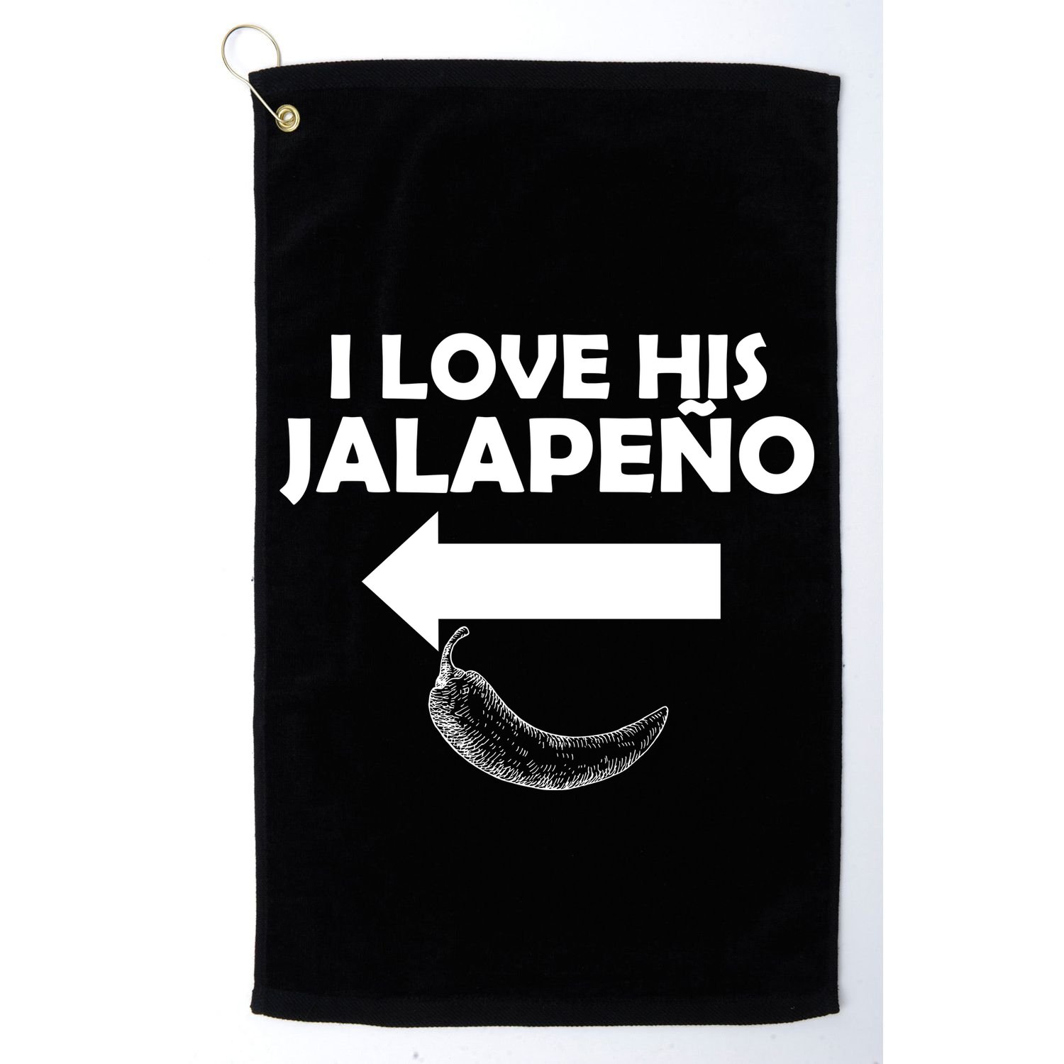 I Love His Jalapeno  Golf Towel