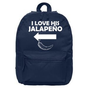 I Love His Jalapeno  16 in Basic Backpack