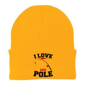 I Love His Pole Funny Fishing Matching Knit Cap Winter Beanie