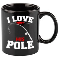 I Love His Pole Funny Fishing Matching 11oz C Handle Ceramic Mug