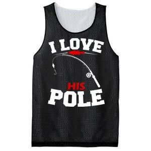 I Love His Pole Funny Fishing Matching Mesh Reversible Basketball Jersey Tank