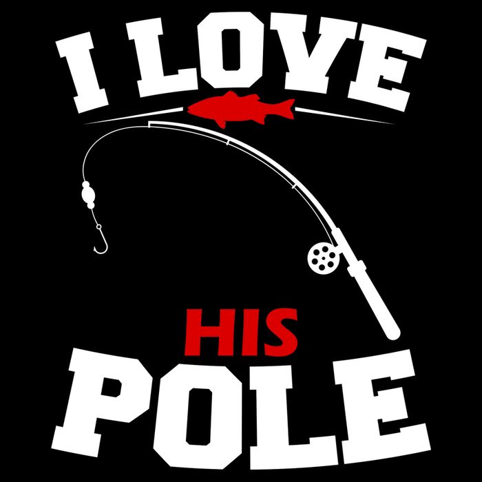 I Love His Pole Funny Fishing Matching Baby Bodysuit