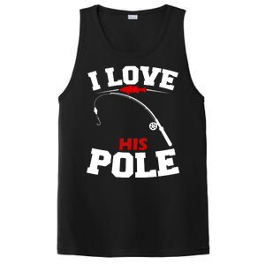 I Love His Pole Funny Fishing Matching PosiCharge Competitor Tank