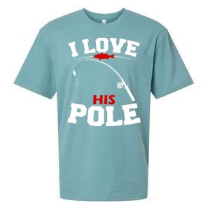 I Love His Pole Funny Fishing Matching Sueded Cloud Jersey T-Shirt