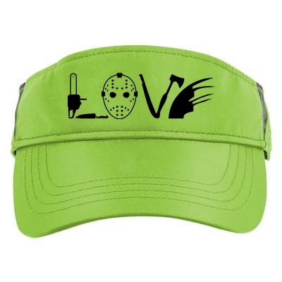 I Love Horror Movies Scary Adult Drive Performance Visor