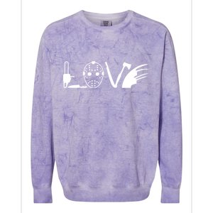 I Love Horror Movies Scary Colorblast Crewneck Sweatshirt