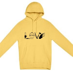 I Love Horror Movies Scary Premium Pullover Hoodie