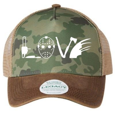 I Love Horror Movies Scary Legacy Tie Dye Trucker Hat