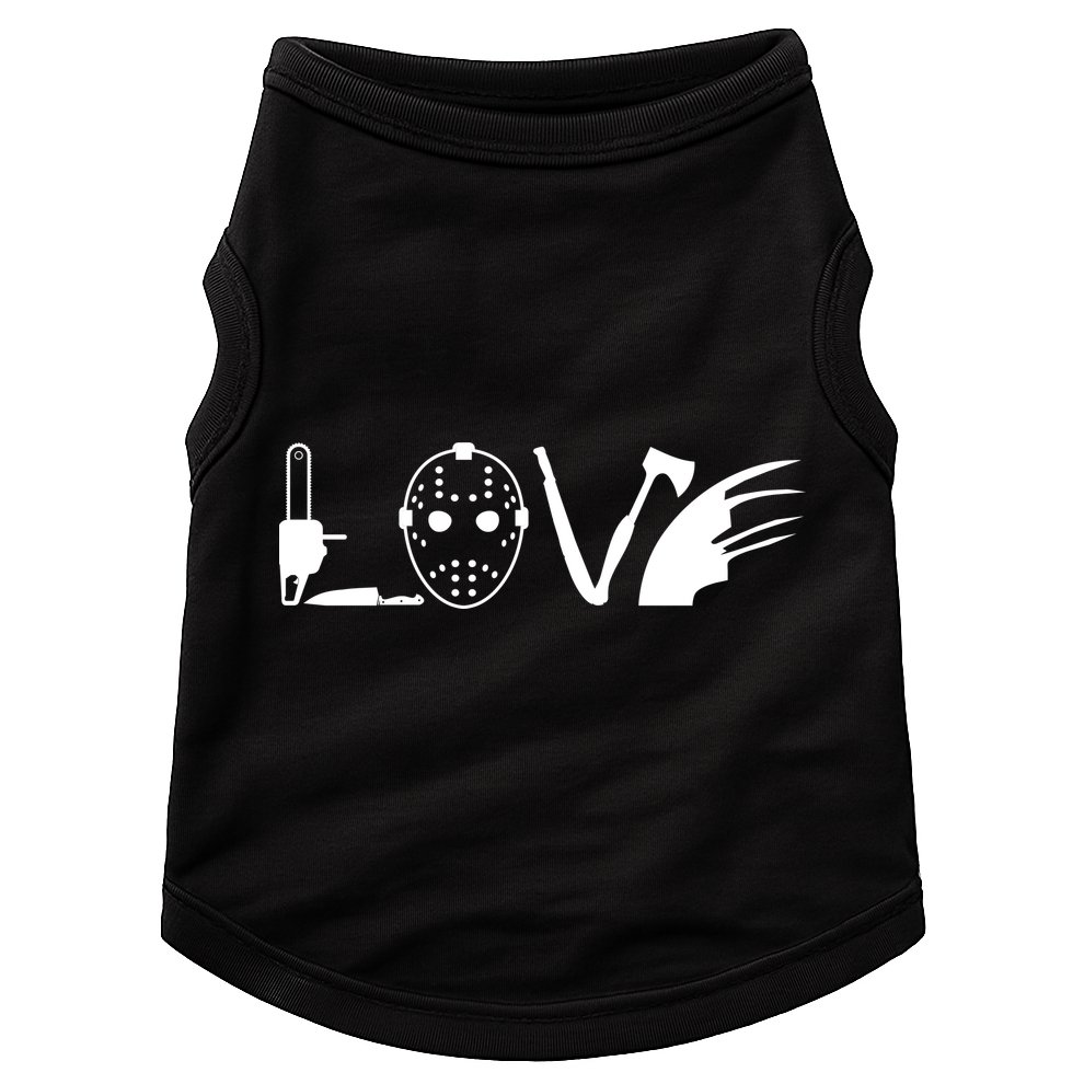 I Love Horror Movies Scary Doggie Tank
