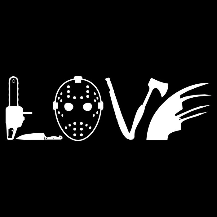 I Love Horror Movies Scary Apron