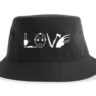 I Love Horror Movies Scary Sustainable Bucket Hat