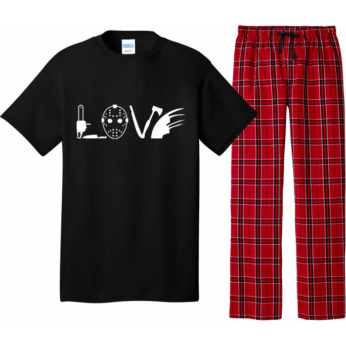 I Love Horror Movies Scary Pajama Set