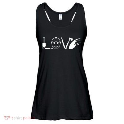 I Love Horror Movies Scary Ladies Essential Flowy Tank