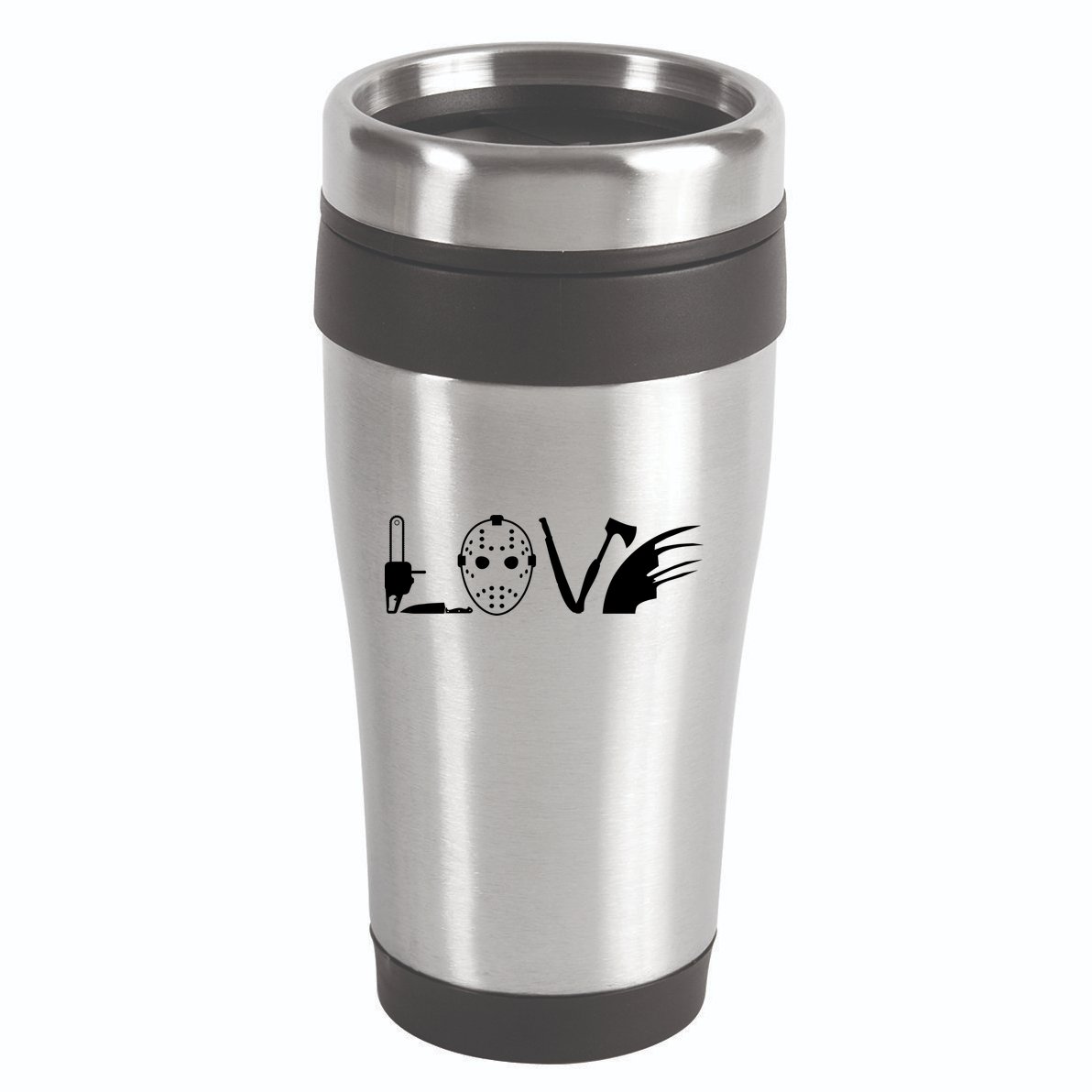I Love Horror Movies Scary 16oz Travel Tumbler
