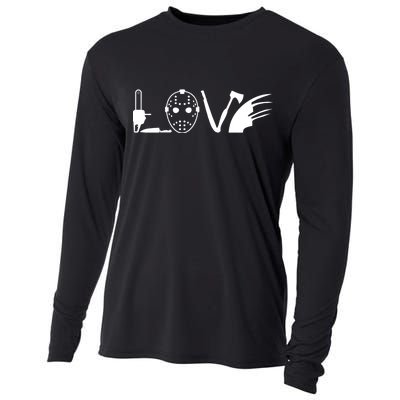 I Love Horror Movies Scary Cooling Performance Long Sleeve Crew