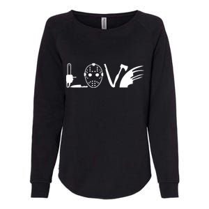 I Love Horror Movies Scary Womens California Wash Sweatshirt