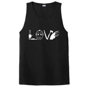 I Love Horror Movies Scary PosiCharge Competitor Tank