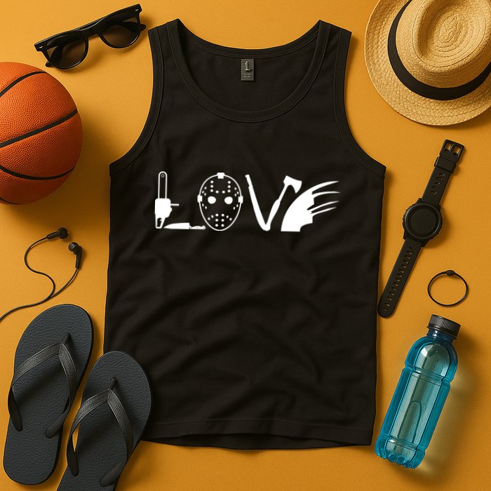 I Love Horror Movies Scary Tank Top