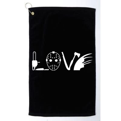 I Love Horror Movies Scary Platinum Collection Golf Towel