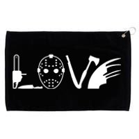 I Love Horror Movies Scary Grommeted Golf Towel