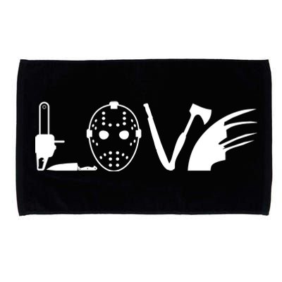 I Love Horror Movies Scary Microfiber Hand Towel