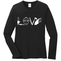 I Love Horror Movies Scary Ladies Long Sleeve Shirt