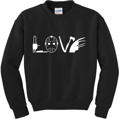 I Love Horror Movies Scary Kids Sweatshirt