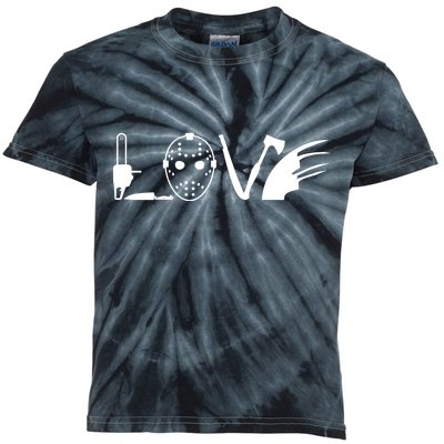 I Love Horror Movies Scary Kids Tie-Dye T-Shirt