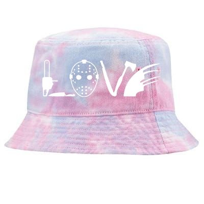 I Love Horror Movies Scary Tie-Dyed Bucket Hat