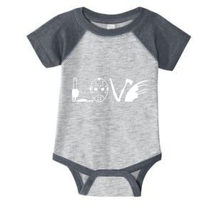 I Love Horror Movies Scary Infant Baby Jersey Bodysuit