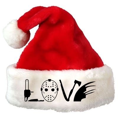 I Love Horror Movies Scary Premium Christmas Santa Hat