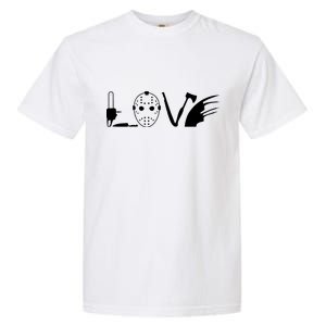 I Love Horror Movies Scary Garment-Dyed Heavyweight T-Shirt