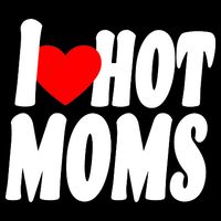 I Love Hot Moms Heart Hot Mothers Flatbill Hat