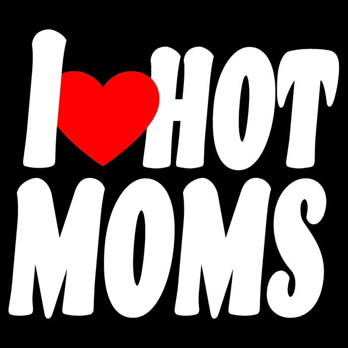 I Love Hot Moms Heart Hot Mothers Flatbill Hat